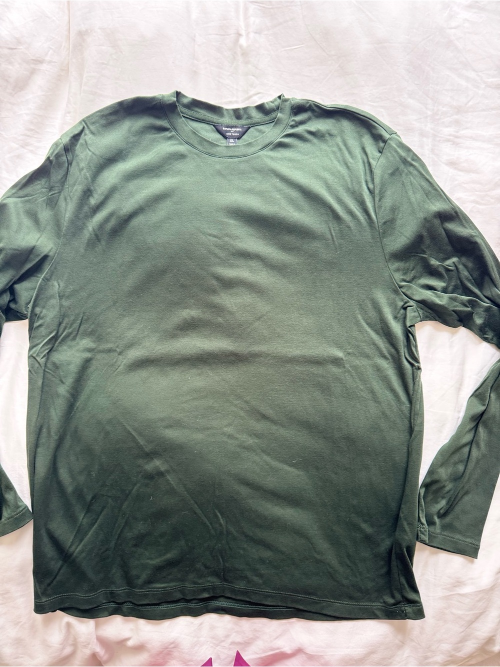 Banana Republic Long Sleeve Crewneck Shirt - Dark Green